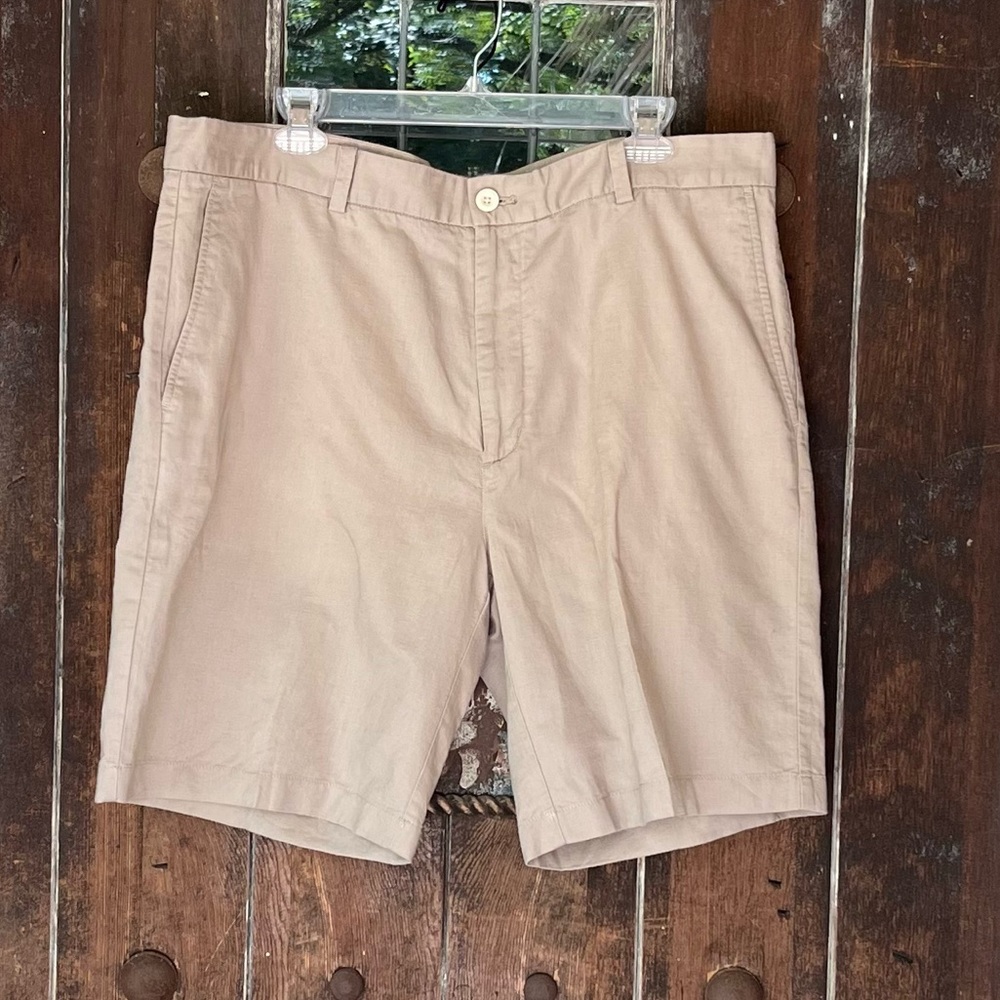 Vineyard Vines | Breaker Shorts Tan Linen/ Cotton Size 38
